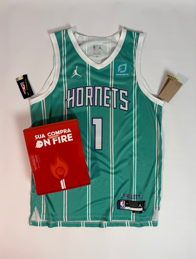 Regata NBA - Charlotte Hornets Icon Edition Authentic Version | PRONTA ENTREGA