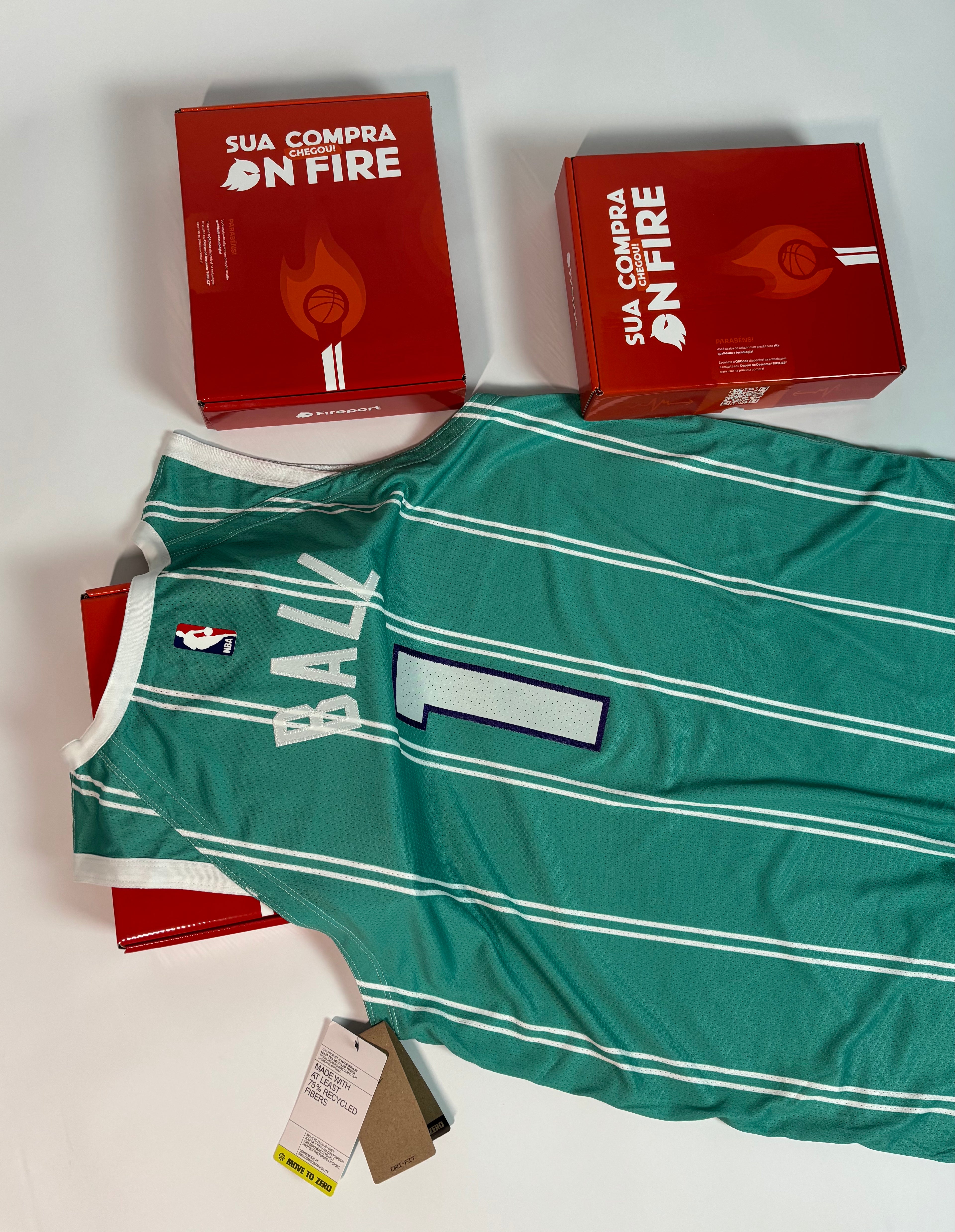Regata NBA - Charlotte Hornets Icon Edition Authentic Version | PRONTA ENTREGA