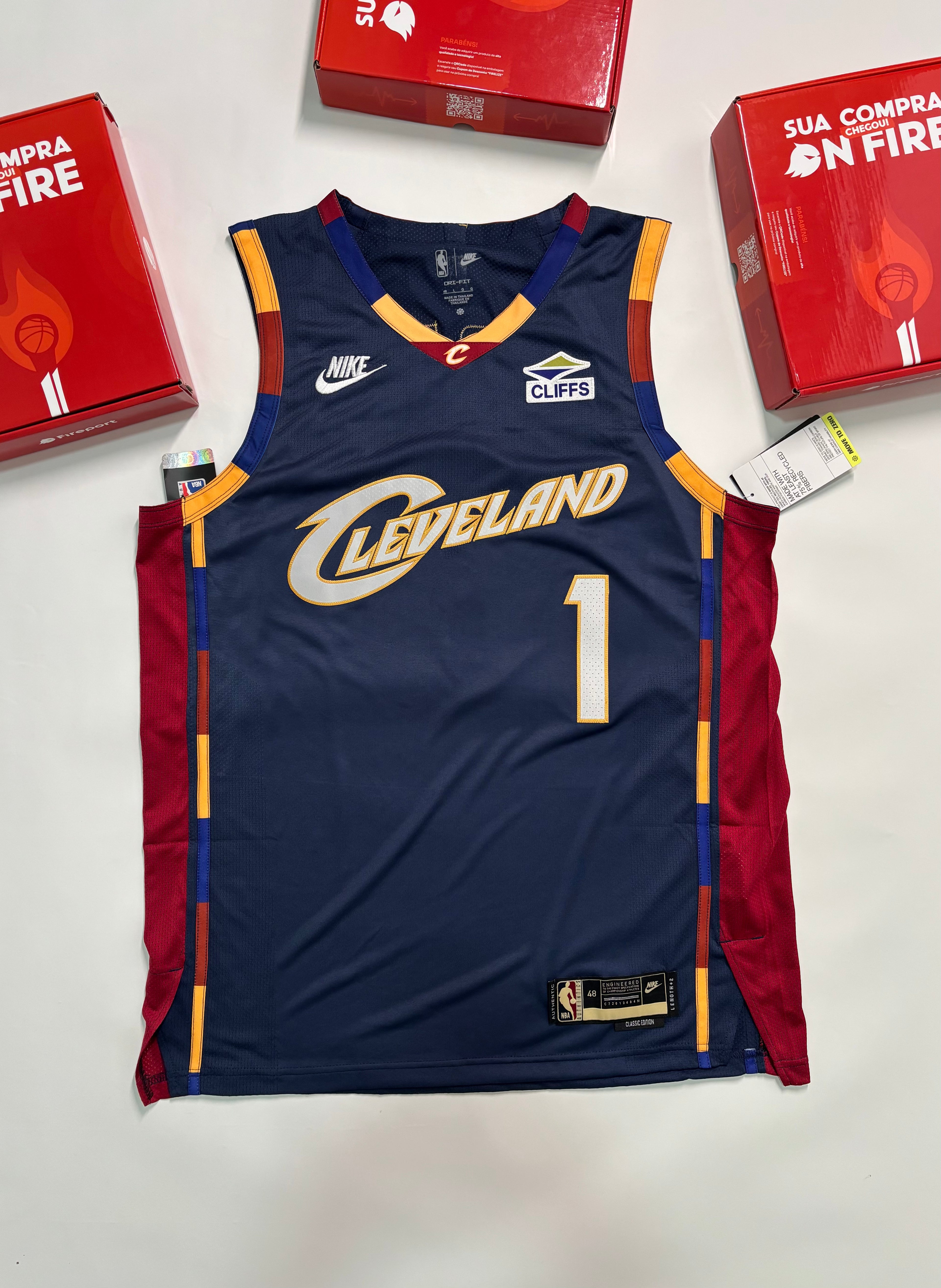 Regata NBA - Cleveland Cavaliers Classic Edition 25/26 Authentic Version | PRONTA ENTREGA