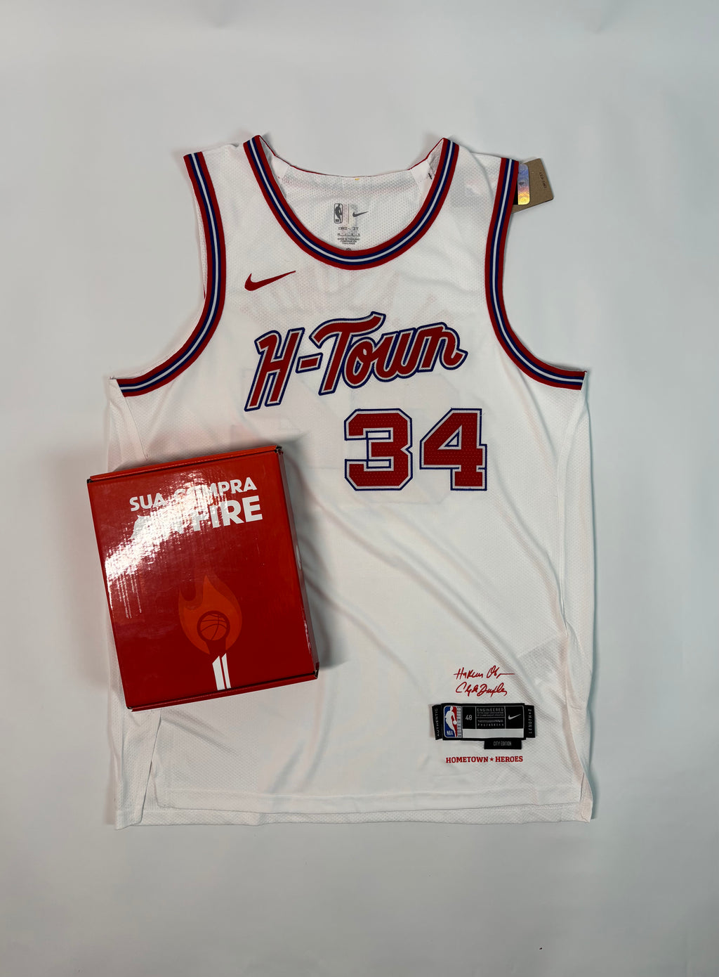 Regata NBA - Houston Rockets City Edition 23/24 Authentic Version | PRONTA ENTREGA #OLAJUWON Lendas Autênticas