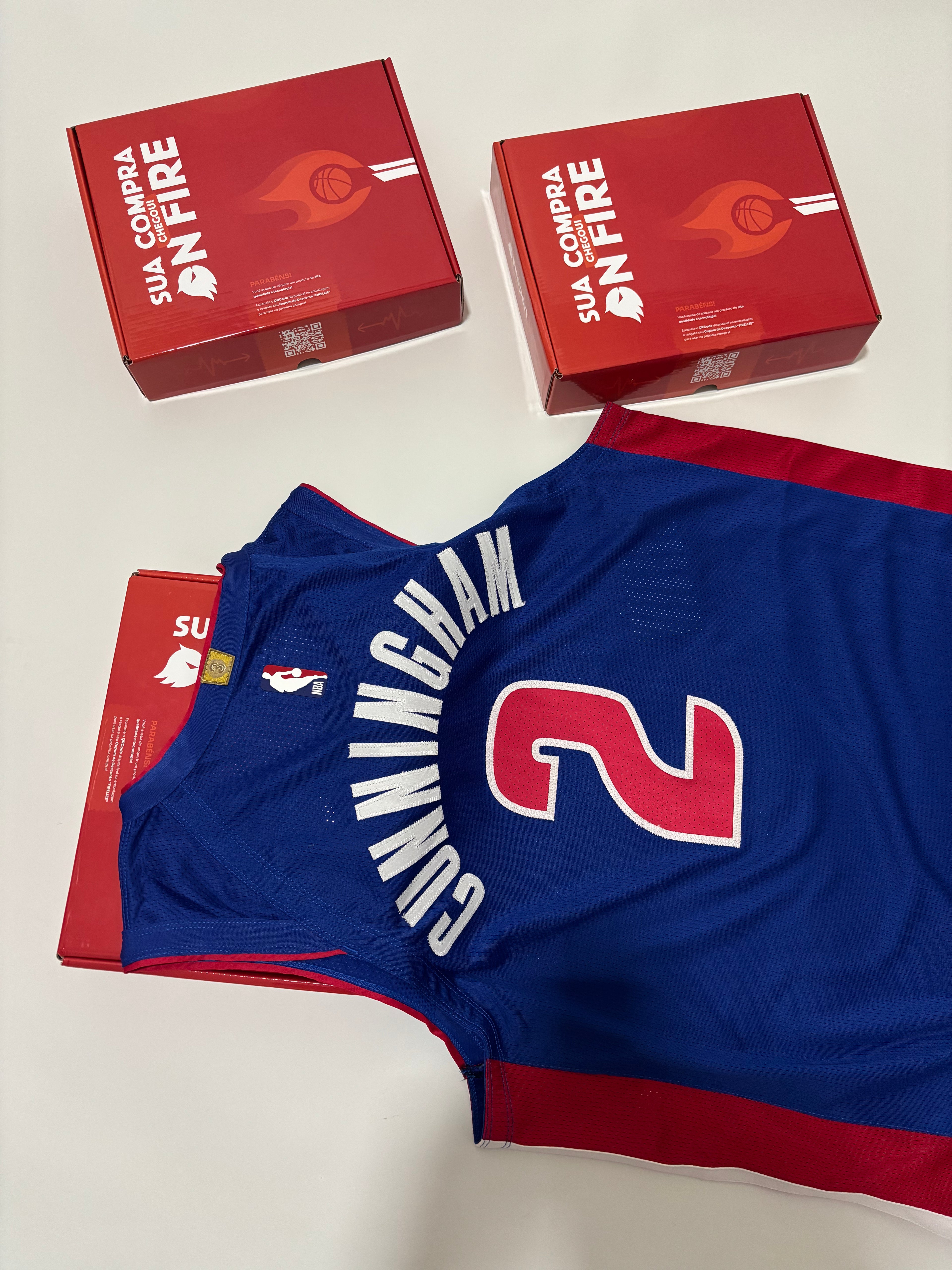 Regata NBA - Detroit Pistons Icon Edition Authentic Version | PRONTA ENTREGA