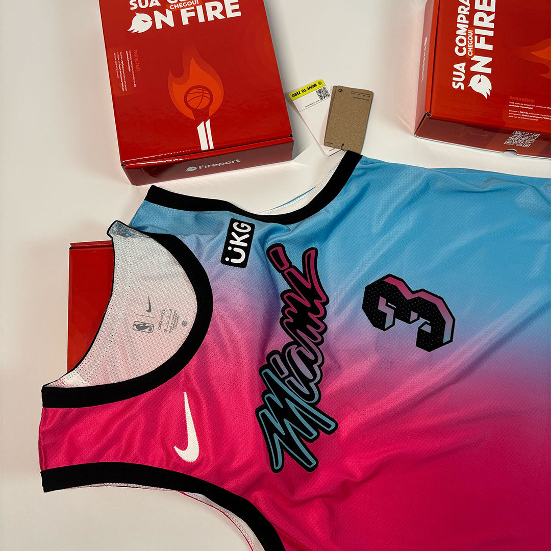Regata NBA - Miami Heat City Edition 22/23 Authentic Version | PRONTA ENTREGA #WADE Lendas Autênticas