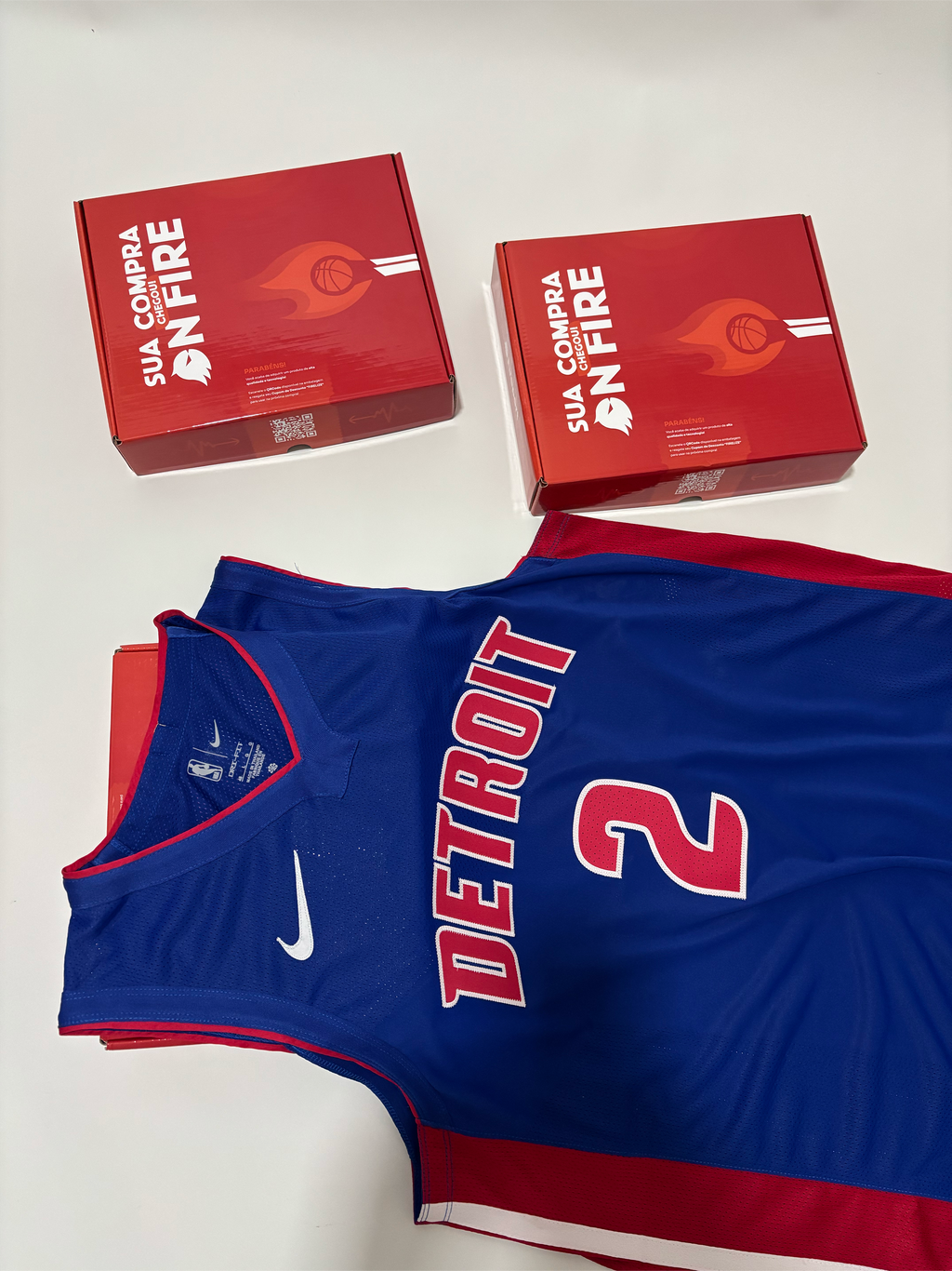 Regata NBA - Detroit Pistons Icon Edition Authentic Version | PRONTA ENTREGA