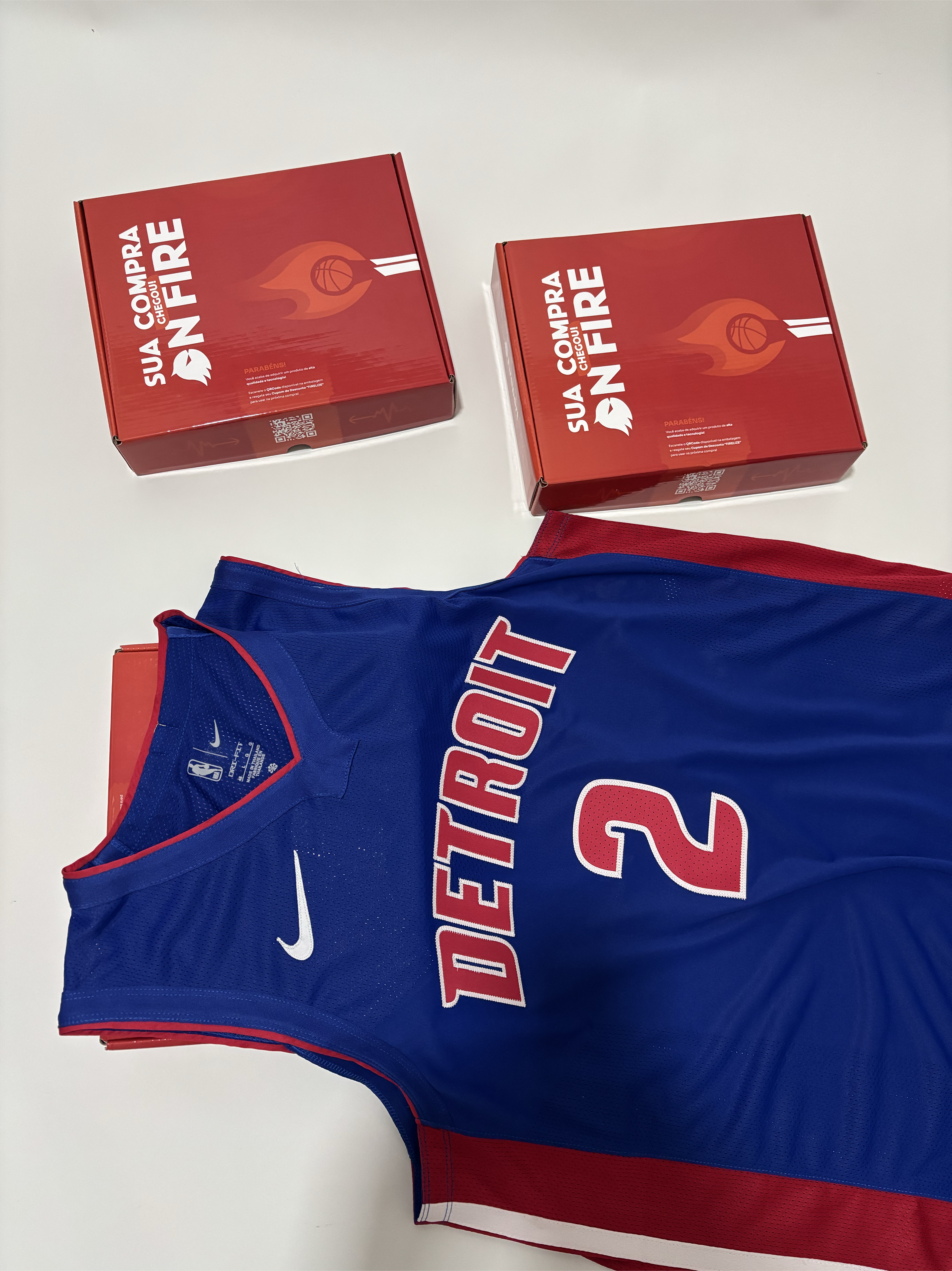 Regata NBA - Detroit Pistons Icon Edition Authentic Version | PRONTA ENTREGA