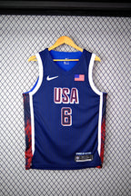 Regata NBA - Seleção Estados Unidos USA Azul 2024 Authentic Version