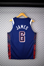 Regata NBA - Seleção Estados Unidos USA Azul 2024 Authentic Version